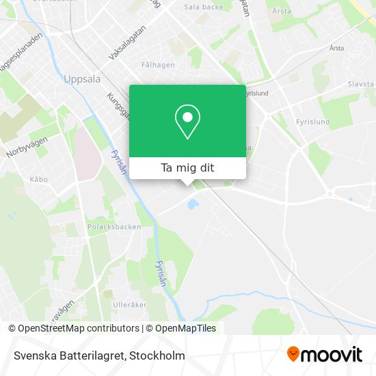 Svenska Batterilagret karta