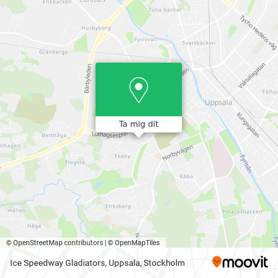 Ice Speedway Gladiators, Uppsala karta