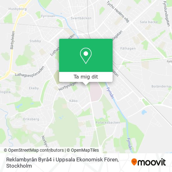 Reklambyrån Byrå4 i Uppsala Ekonomisk Fören karta