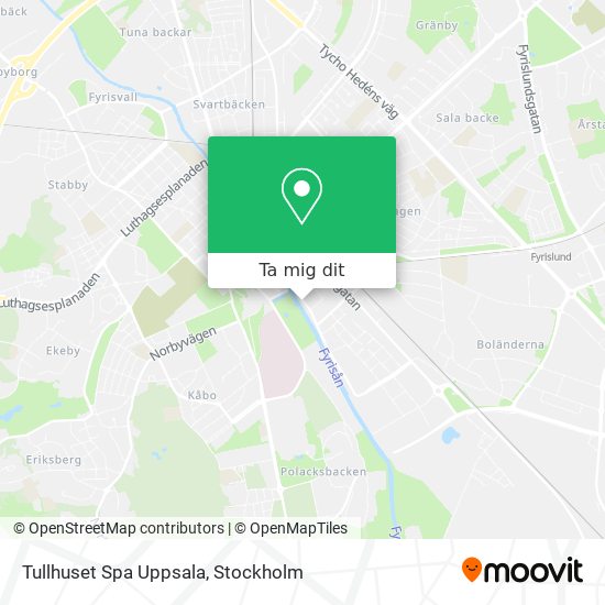 Tullhuset Spa Uppsala karta