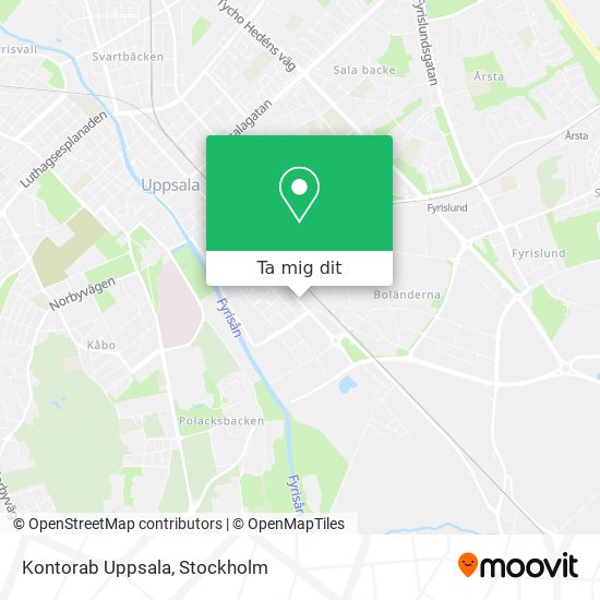 Kontorab Uppsala karta