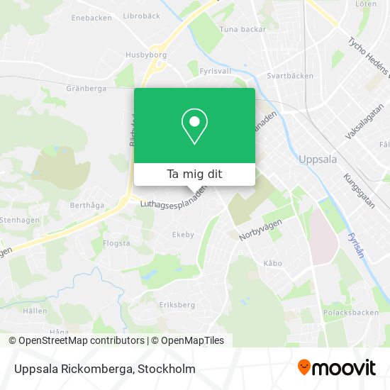 Uppsala Rickomberga karta