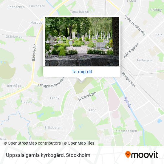 Uppsala gamla kyrkogård karta