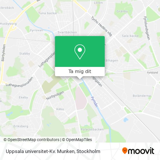 Uppsala universitet-Kv. Munken karta