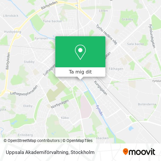 Uppsala Akademiförvaltning karta