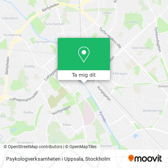 Psykologverksamheten i Uppsala karta