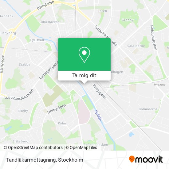 Tandläkarmottagning karta