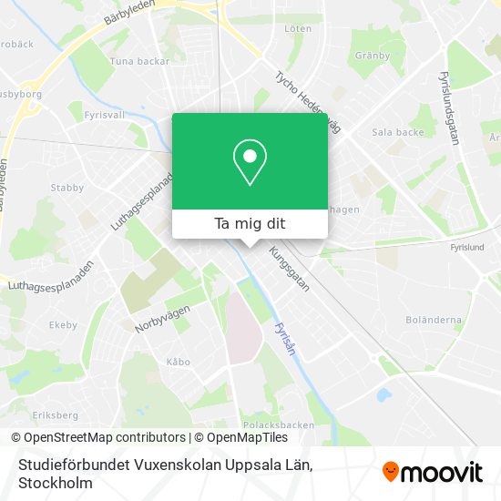 Studieförbundet Vuxenskolan Uppsala Län karta