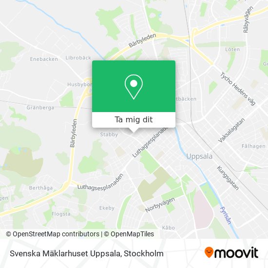 Svenska Mäklarhuset Uppsala karta