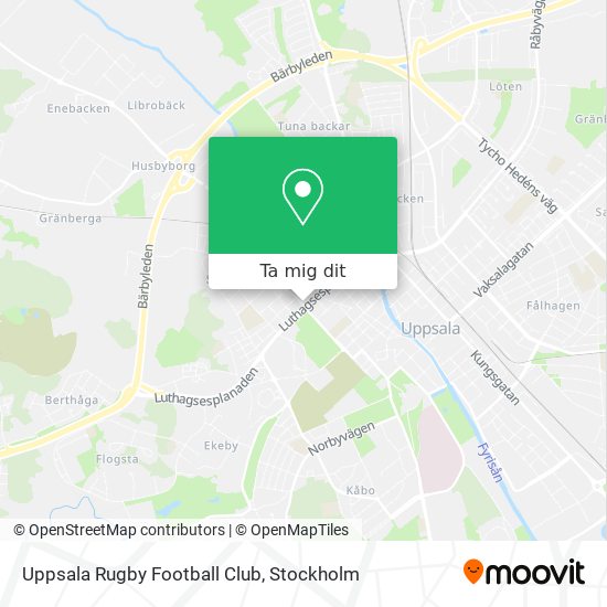 Uppsala Rugby Football Club karta