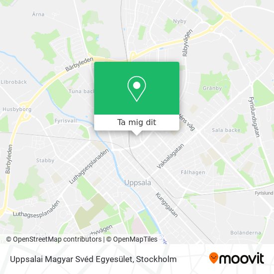 Uppsalai Magyar Svéd Egyesület karta