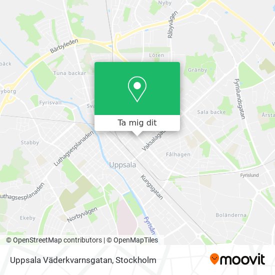 Uppsala Väderkvarnsgatan karta