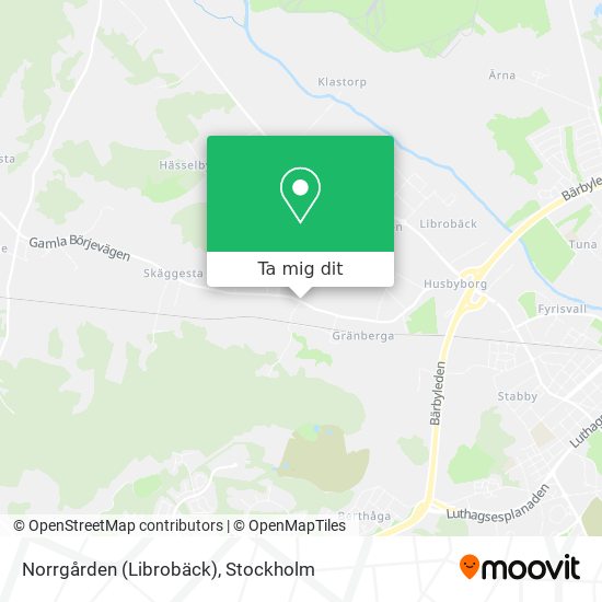 Norrgården (Librobäck) karta