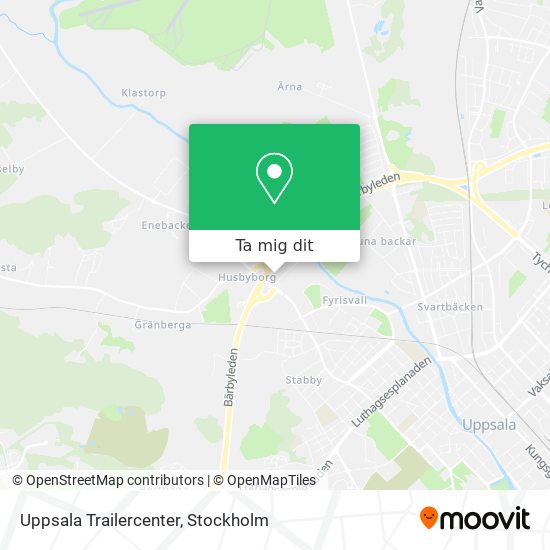 Uppsala Trailercenter karta