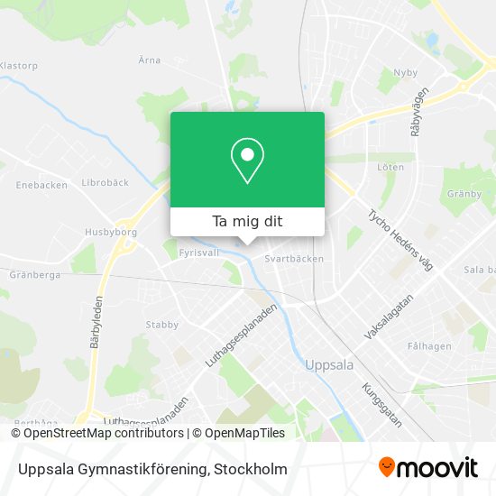 Uppsala Gymnastikförening karta