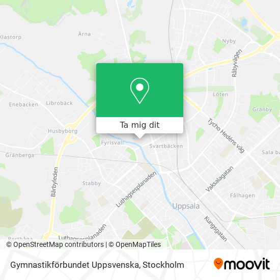 Gymnastikförbundet Uppsvenska karta
