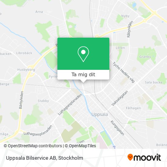 Uppsala Bilservice AB karta