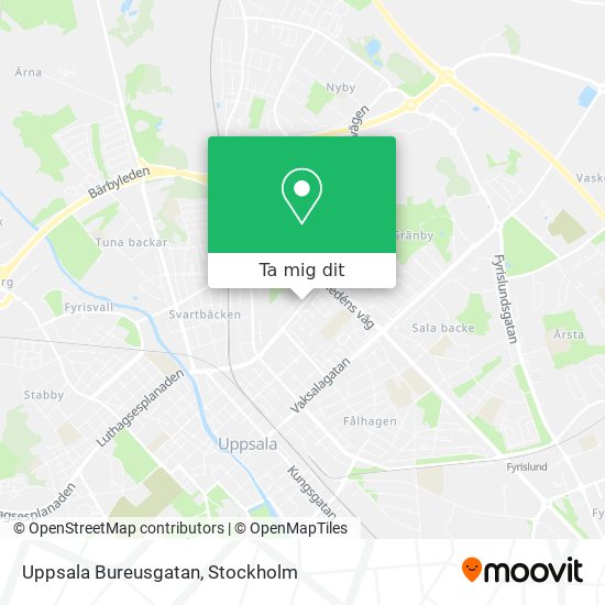 Uppsala Bureusgatan karta