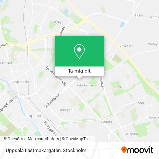 Uppsala Lästmakargatan karta