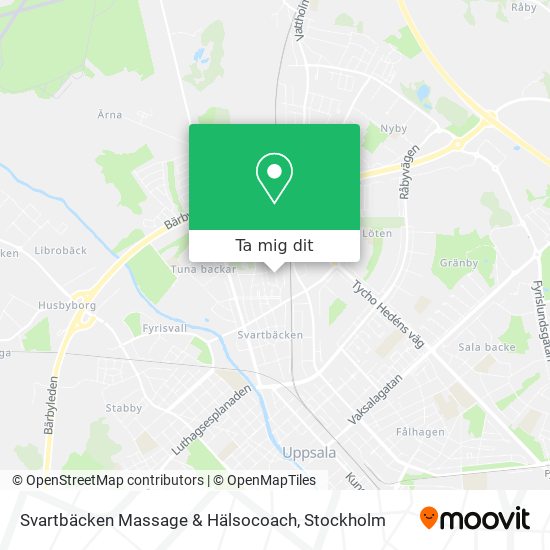 Svartbäcken Massage & Hälsocoach karta