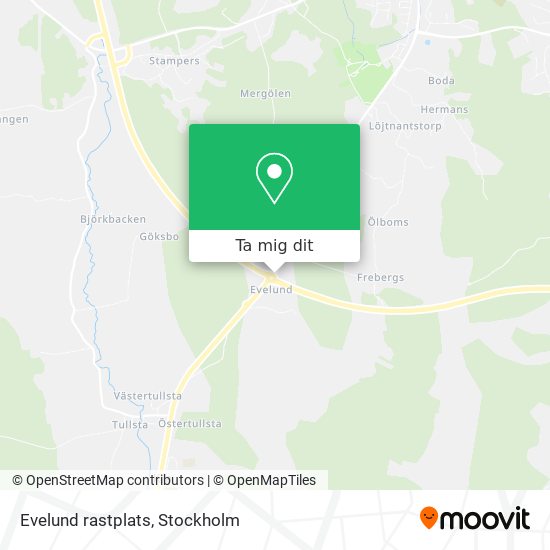 Evelund rastplats karta