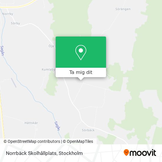 Norrbäck Skolhållplats karta