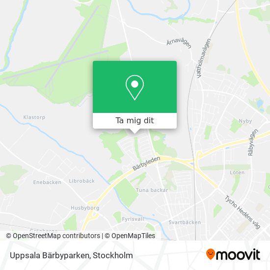 Uppsala Bärbyparken karta