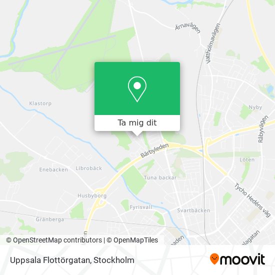 Uppsala Flottörgatan karta