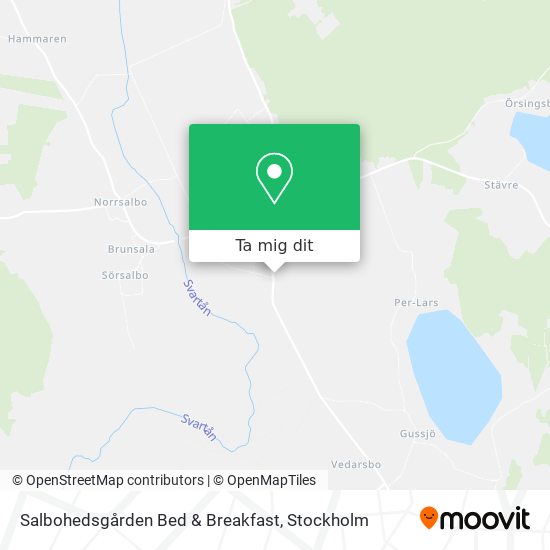 Salbohedsgården Bed & Breakfast karta