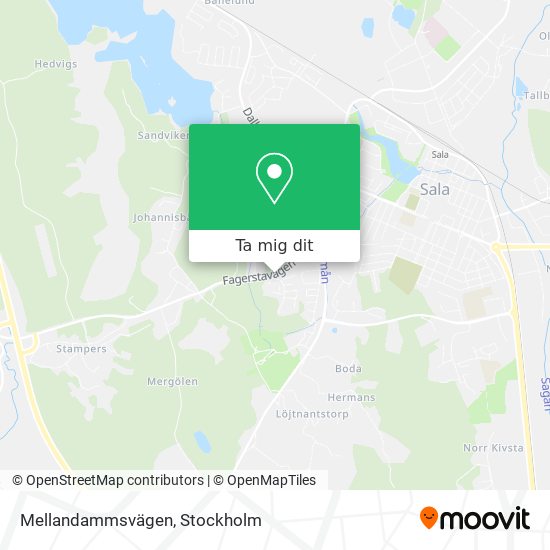 Mellandammsvägen karta