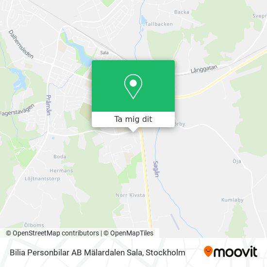 Bilia Personbilar AB Mälardalen Sala karta