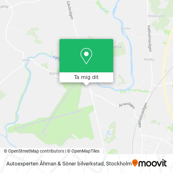 Autoexperten Åhman & Söner bilverkstad karta