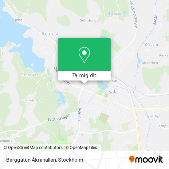 Berggatan Åkrahallen karta