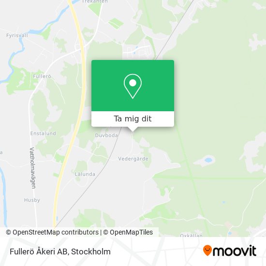 Fullerö Åkeri AB karta