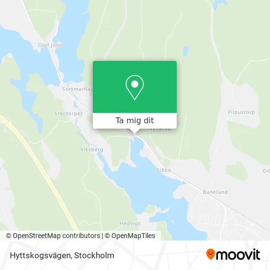 Hyttskogsvägen karta