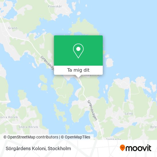 Sörgårdens Koloni karta