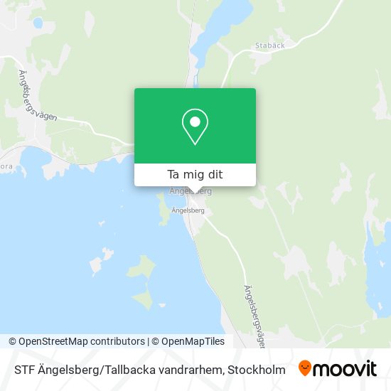 STF Ängelsberg / Tallbacka vandrarhem karta