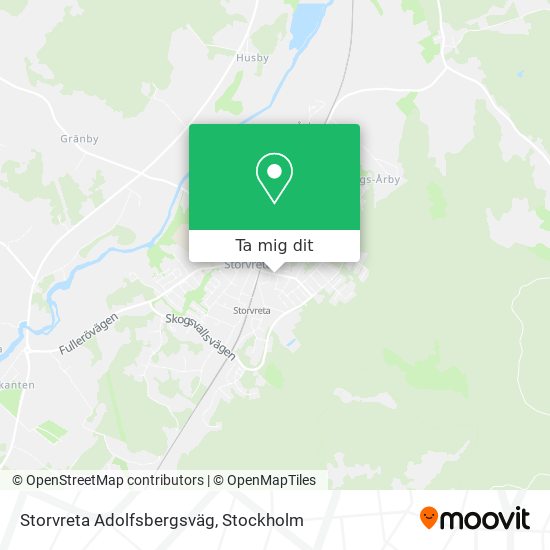 Storvreta Adolfsbergsväg karta
