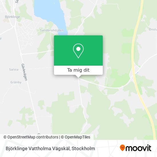 Björklinge Vattholma Vägskäl karta