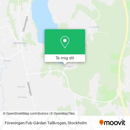 Föreningen Fub-Gården Tallkrogen karta