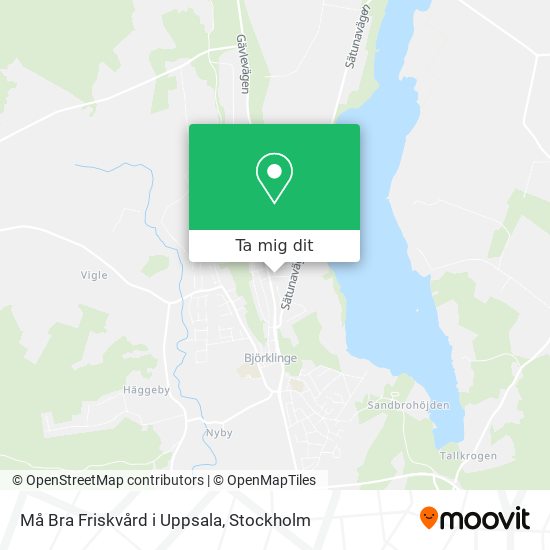 Må Bra Friskvård i Uppsala karta