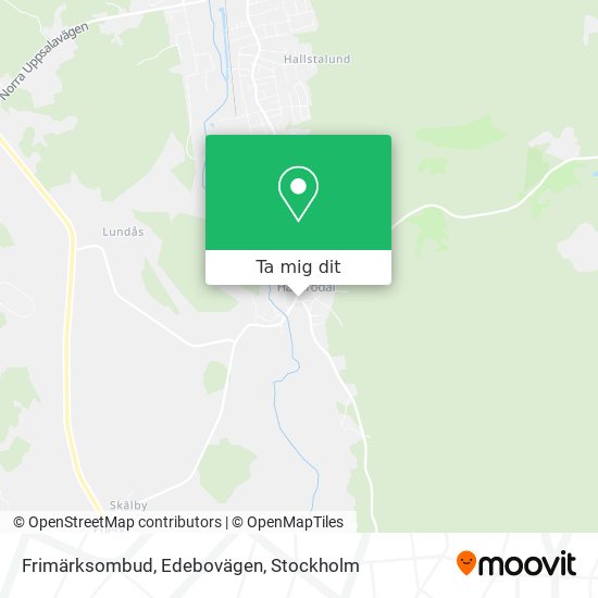 Frimärksombud, Edebovägen karta