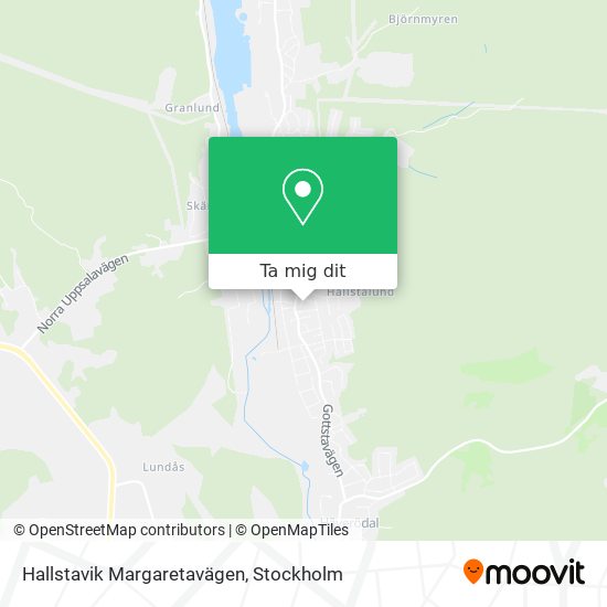 Hallstavik Margaretavägen karta