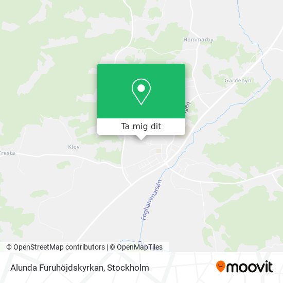 Alunda Furuhöjdskyrkan karta