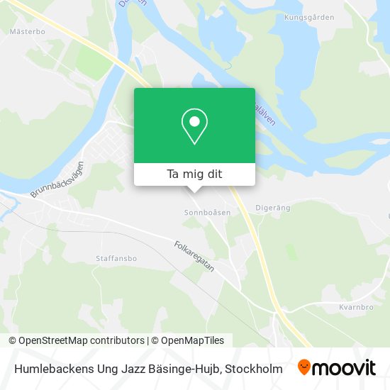 Humlebackens Ung Jazz Bäsinge-Hujb karta
