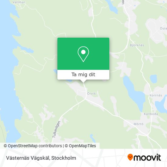 Västernäs Vägskäl karta