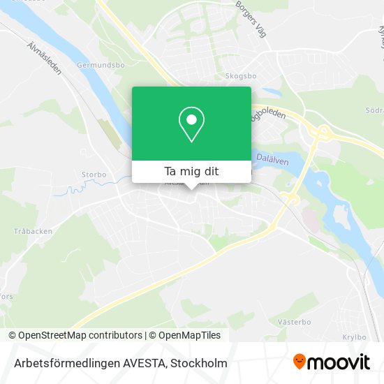 Arbetsförmedlingen AVESTA karta