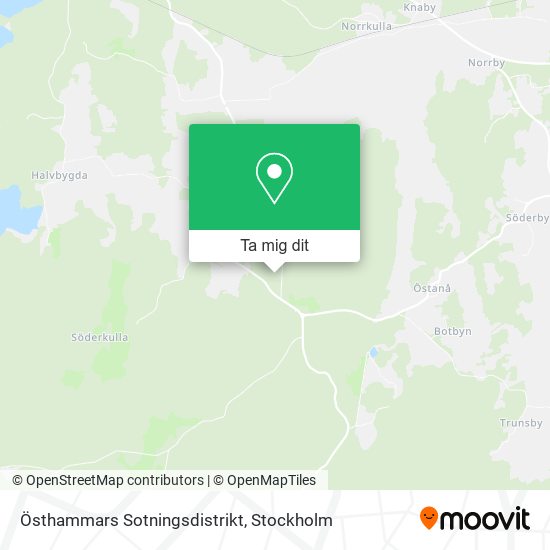 Östhammars Sotningsdistrikt karta