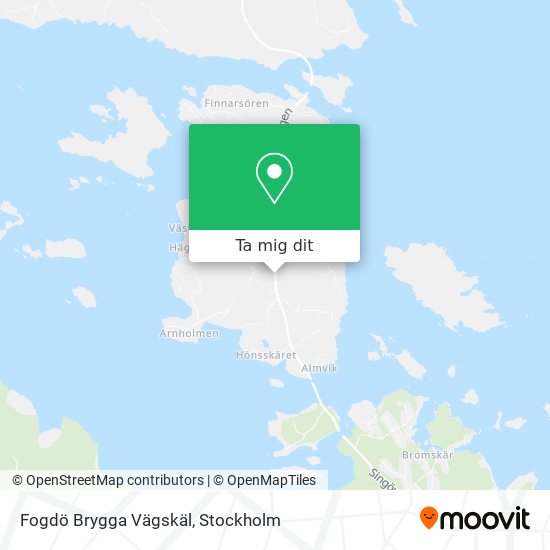 Fogdö Brygga Vägskäl karta