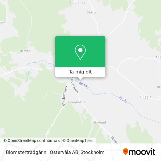 Blomsterträdgår'n i Östervåla AB karta